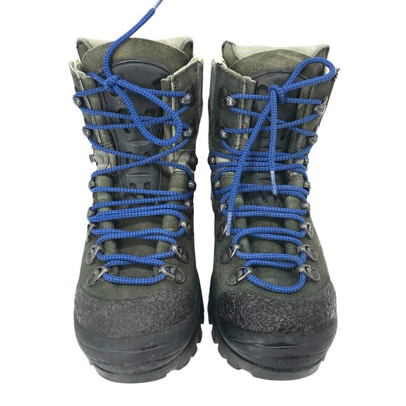 MONTRAIL Hiking Boots Womens 7.5/38.5 Green Leather Vibram Sole Made In Italy - Picture 2 of 16